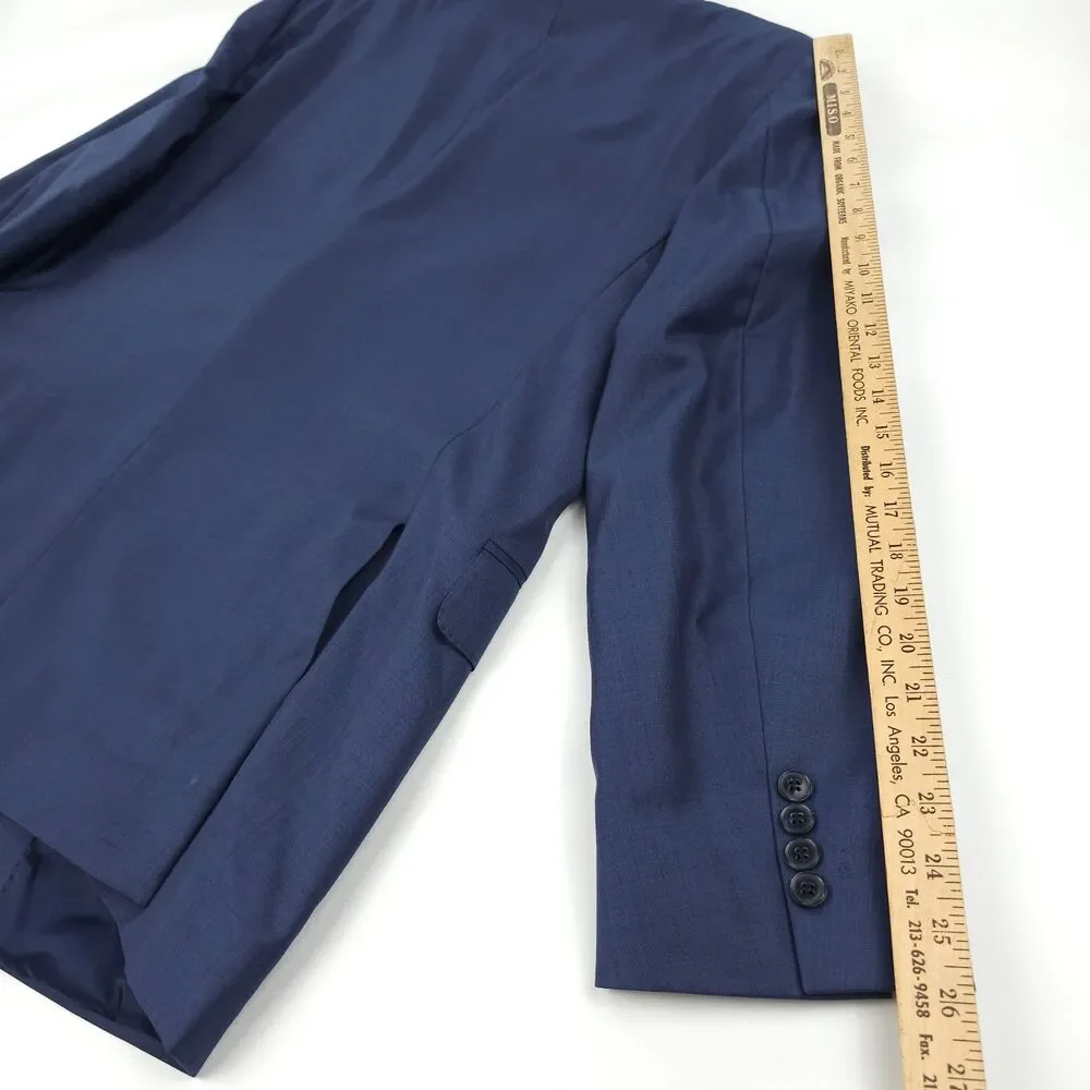PETER MILLAR 100% Wool Two Button Blazer Jacket 48T Old Money Academia Preppy 48